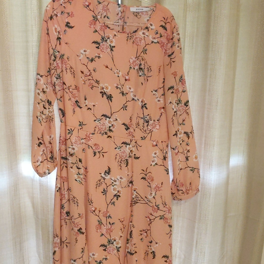 Long sleeve knee length dress